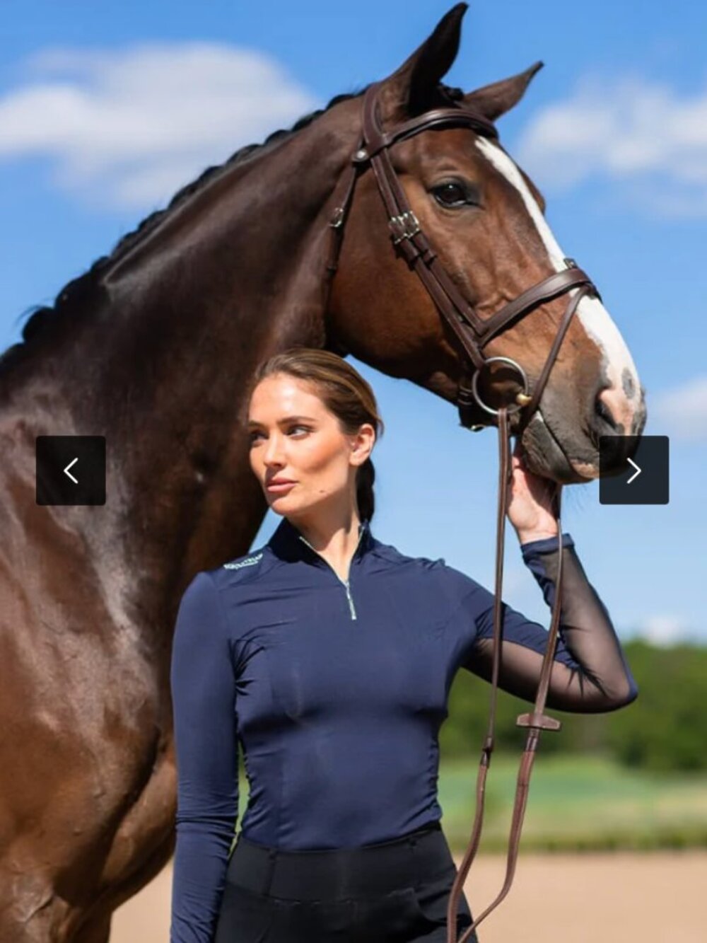 Equestrian Stockholm Quarter-Zip Athletic Top Dark Blue | M
